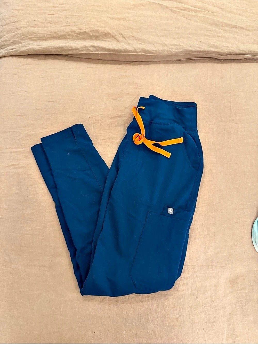 FIGS Technical Collection Teal with Orange string Set XS Top/S Bottom